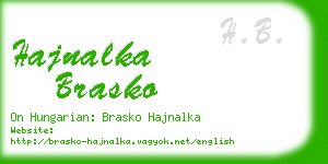 hajnalka brasko business card